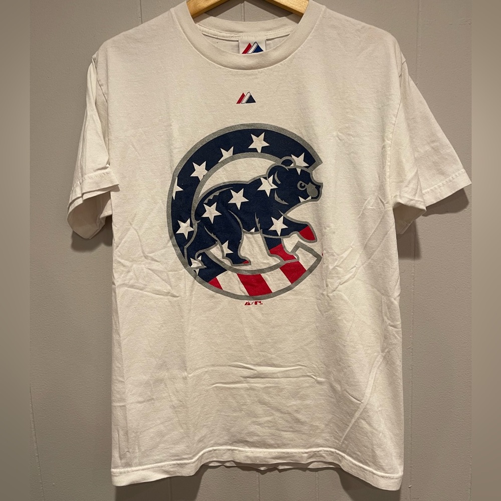 Majestic Chicago Cubs T-Shirt White Size Medium
